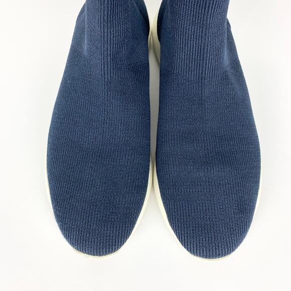 Vince Womens Abbot Sock Sneaker Boots Navy Knit White Soles Pull On Size 10 - Picture 9 of 12
